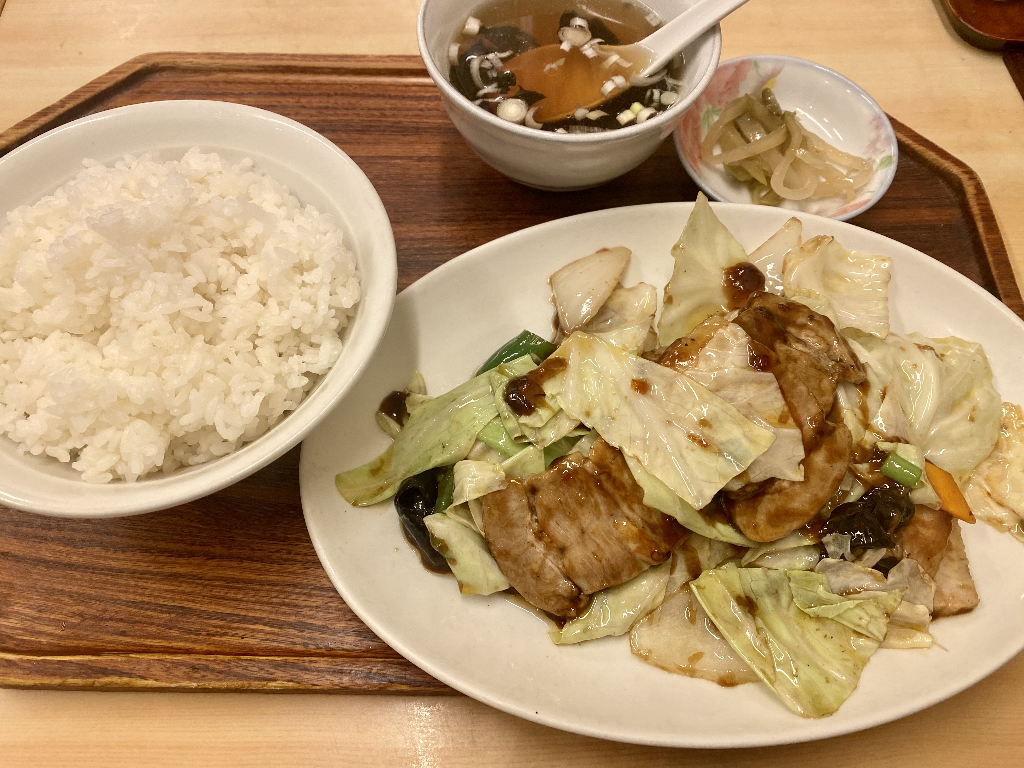 上海飯店　回鍋肉定食　和田町